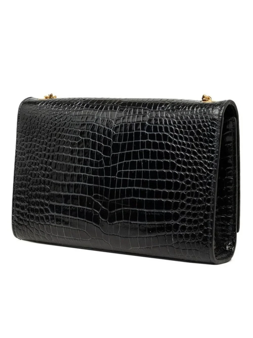Saint Laurent YSL Logo Croco Shoulder